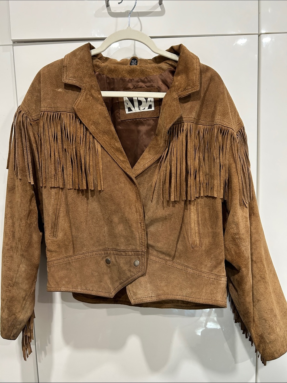 Vintage Authentic Suede Fringe Jacket - Brown - Very 80’s!